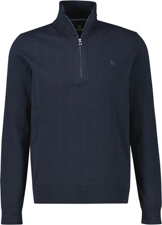 Lerros Strickpullover LERROS Flachstrick-Troyer in Grossen Gr&ouml;ssen, Herren, Gr. 5XL, classic navy, 100% Baumwolle, ohne Ausschnitt, Pullover Strickpullover