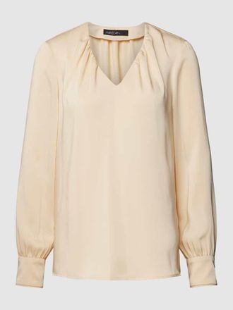 Marc Cain Bluse mit V-Ausschnitt in Ecru, Größe 34