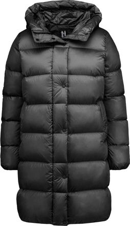 Bomboogie Lange donsjas in glanzend nylon - Dames - Mantels - Zwart - Maat: XL Nylon