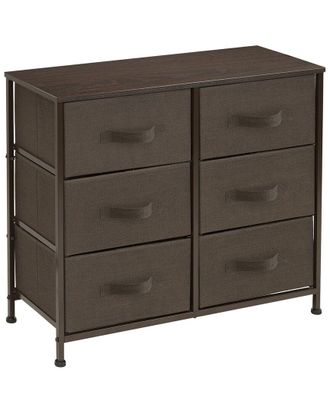 Sorbus 20In Brown 6-Drawer Storage Cube Dresser