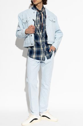 Dsquared2 Denim Jacket With Pockets, Mens, Light Blue