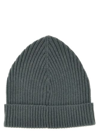 Brioni Cashmere Ribbed Beanie - Gray