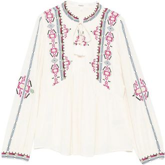 BA&SH Embroidered Tassel Blouse