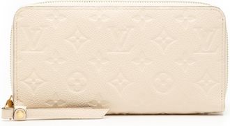 Louis Vuitton Monogram Empreinte Beige Cream Leather Long Wallet (Bi-Fold) (Pre-Owned)