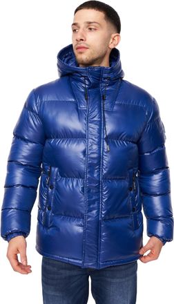 Crosshatch Heren Crosswell High Shine Jacket (Koningsblauw)