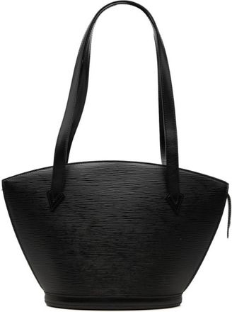 Louis Vuitton Black Noir Leather Handbag Tote Bag (Pre-Owned)