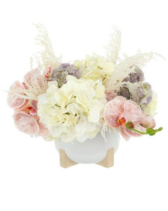 Creative Displays Inc. Hydrangea, Pampas & Sedum Arranged in Ceramic Pot