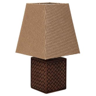 Wanderlust Deco Wanderlust Deco - L&aacute;mpara De Mesa De Poliresina Marr&oacute;n