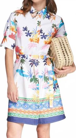 Vilagallo Hester Palmeras Greca Dress In Multicolor