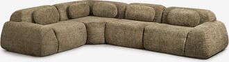 Sklum Sof&aacute; Modular Rinconera De 4 Piezas En Chenilla Envasado Al Vac&iacute;o Merida Sklum