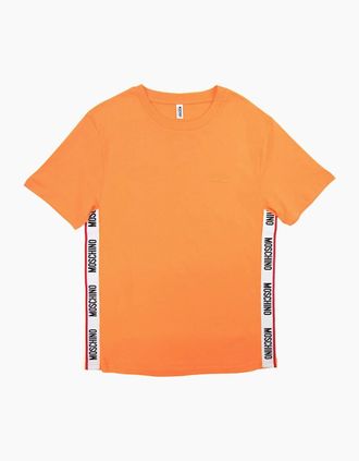 Moschino Mens Moschino Underwear Chest Logo Tape T Shirt Orange 0035 - Size: 29/28/32