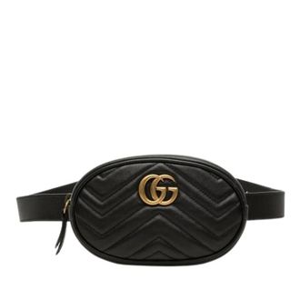 Gucci Pre-owned Quilted Belt Bag - Dames - Pre-owned - Zwart - Maat: ONE Size Zijde