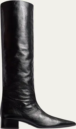 Khaite Andee Leather Knee Boots