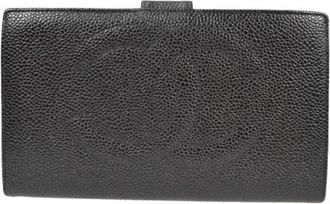 Chanel Pre-owned Leren Portemonnee - Dames - Vintage Accessoires - Zwart - ONE Size - Leer - Vintage