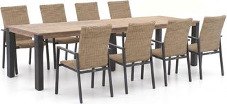 Manifesto Furniture Manifesto Villongo/ROUGH-S 300cm dining tuinset 9-delig stapelbaar