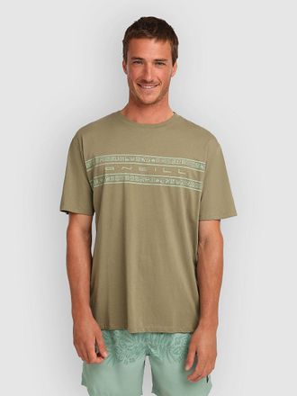 O'Neill Flower Stripe T-Shirt gr&uuml;n