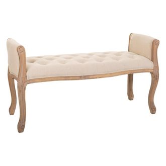 Wanderlust Deco Wanderlust Deco - Banqueta De Madera Color Crema 113x48x45/60