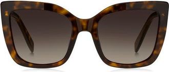 Marc Jacobs 54mm Gradient Cat Eye Sunglasses in Havana/Brown at Nordstrom