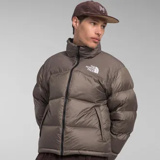 The North Face 1996 Retro Nuptse Puffer Jacket Mens Brown Full Zip FROG319
