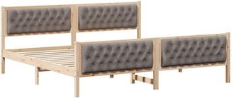 vidaXL Estructura De Cama Taup&eacute; 200 X 200 Cm Madera De Pino Macizo Vidaxl