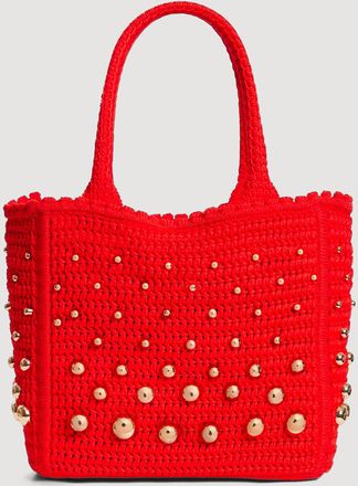 Sandro Studded crochet bag