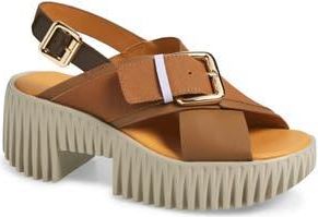 4CCCCees Plia Juno Platform Slingback Sandal in Taupe at Nordstrom Rack, Size 10Us / 41Eu