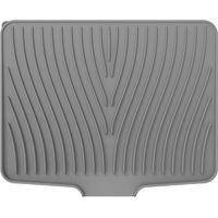 OEM Alfombrilla De Silicona Gris Con Sistema De Drenaje: Antideslizante, Con Tubo De Desag&uuml;e, Ideal Para Vajilla, Encimeras Y Fregaderos, Dise&ntilde;o Sencillo 
