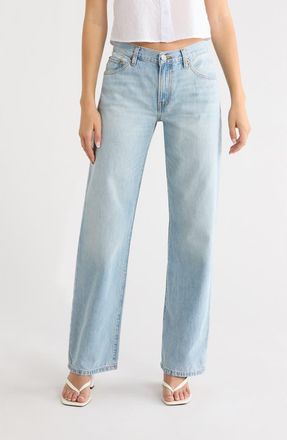 Re/Done Loosie High Waist Wide Leg Jeans in Silver Springs at Nordstrom, Size 25