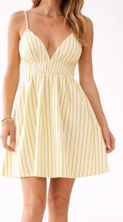 Bishop + Young Serene Sundress in Citron Serene Stripe at Nordstrom, Size Medium