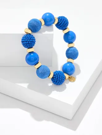 Talbots Martha Stretch Bracelet - Shore Blue/Gold - 001 Talbots