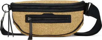 Hammitt Hammitt Charles Crossbody Noir Smooth Raffia Gunmetal Med