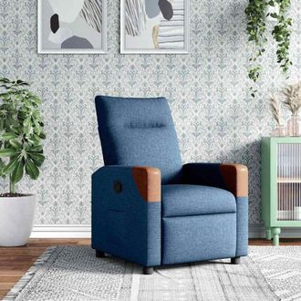 vidaXL Vidaxl - Sill&oacute;n Reclinable De Tela Azul