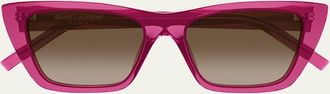Saint Laurent Cat-Eye Acetate Sunglasses