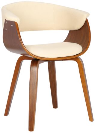 Clp Clp - Silla Bruce De Madera & Polipiel Crema