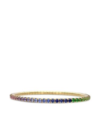 Roberto Demeglio 18K yellow gold Extensible Stretch sapphire tennis bracelet