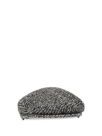 Dolce & Gabbana Grey Heritage Textured Beret Hat