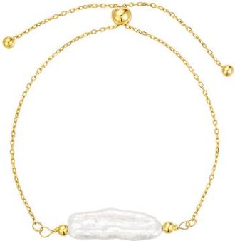 Untamed Petals Bree Baroque Pearl Bracelet in Gold at Nordstrom