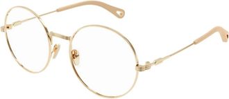 Chlo&eacute; Stijlvolle Zwarte Zonnebril - unisex - Brillen - Geel - 53 MM - Accessoires