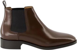 Valentino Garavani Bruine leren herenlaarzen - Heren - Chelseaboots - Bruin - 44 1/2 EU - Schoenen