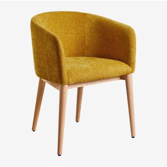 Sklum Sklum - Silla De Comedor Tapizada Con Reposabrazos Bunia