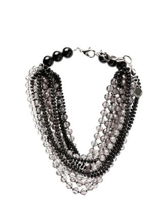 Emporio Armani Necklace Beaded Basalt Gray