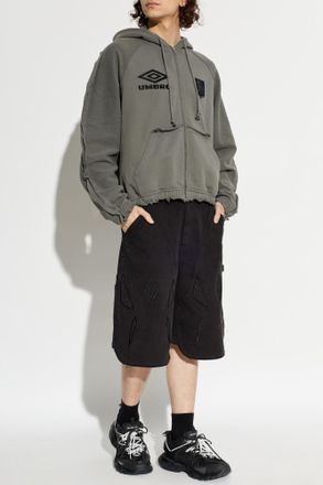 Umbro Shorts With Stitching On The Legs, Mens, Black