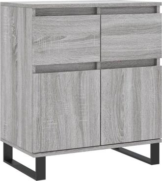 vidaXL Vidaxl - Aparador De Madera Contrachapada Gris Sonoma 60x35x70 Cm