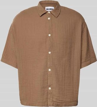 Review Freizeithemd aus Musselin in Mud, Größe XL