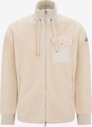 Moncler Kurze Fleecejacke mit Zugkordeln