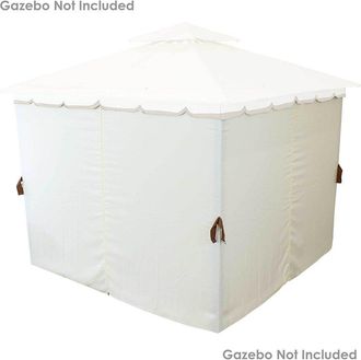 Sunnydaze Outdoor 4Pc Fabric Privacy Sidewall Set For 10X10ft Gazebo