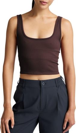 Beyond Yoga Keep it Cool Seamless Crop Tank in Iced Mocha at Nordstrom, Size X-Small