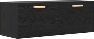 vidaXL Armario De Pared Roble Negro 100 X 36,5 X 35 Cm Vidaxl