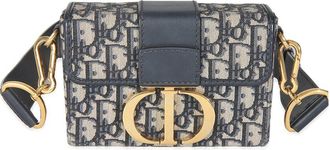 Dior Blue Oblique Canvas 30 Montaigne Box Bag (Authentic Pre-Loved)