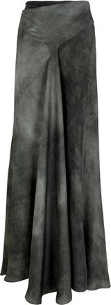 Cortana Dali- rok petrol gem&ecirc;leerd- - Dames - Maxi Rokken - Groen - XS - Leer - Rokken
